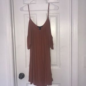 Rust/Mauve Off the Shoulder Dress with Straps
